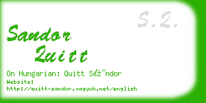 sandor quitt business card